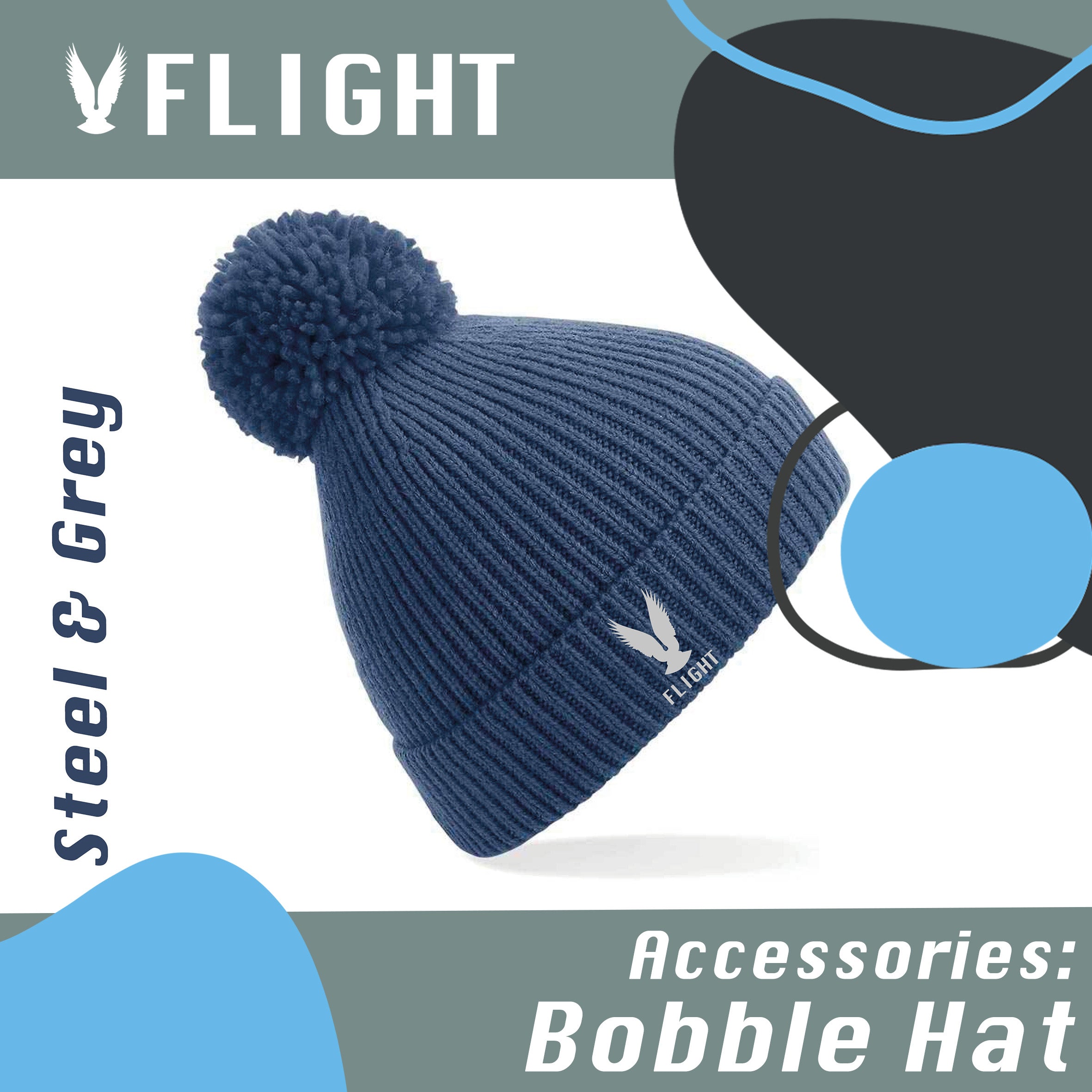 Flight Knit Ribbed Bobble Hat