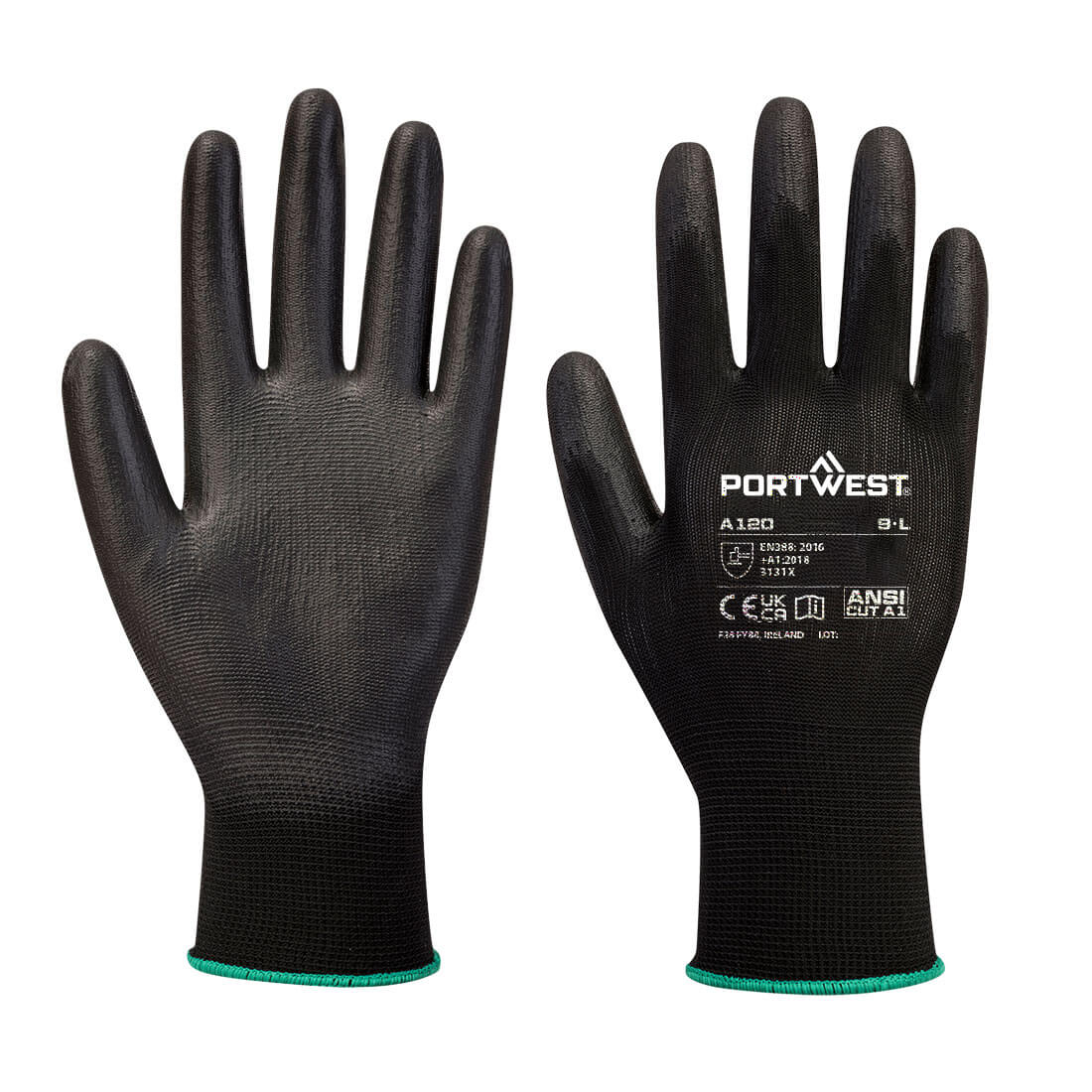 Portwest PU Grip Gloves - Black
